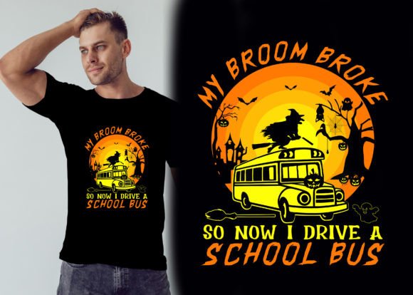 Download My Broom Broke,Halloween T-shirt Design - Premium Bundle