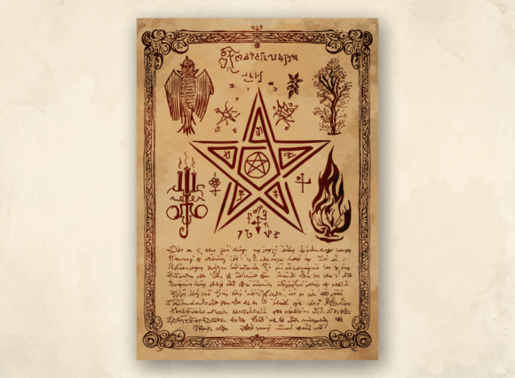 Download Witchcraft Old Book with Magic Spells - Witchcraft Collection